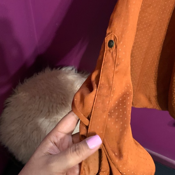 Orange-rust blouse polka dot - Picture 2 of 7